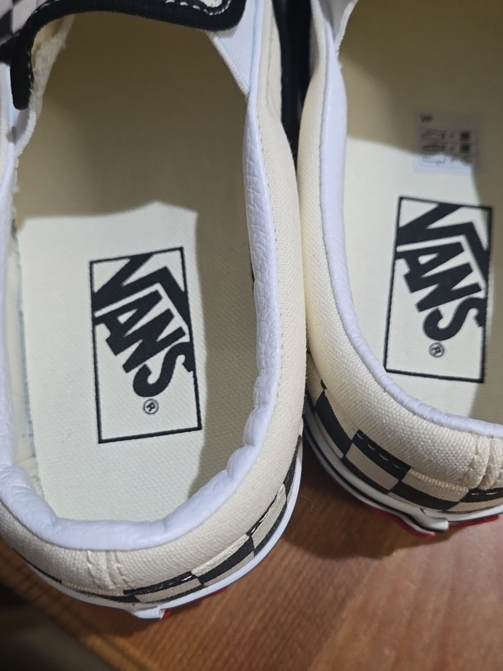 Vans Checkerboard Slip-On Sneakers in Black and White - Picture 9 of 9